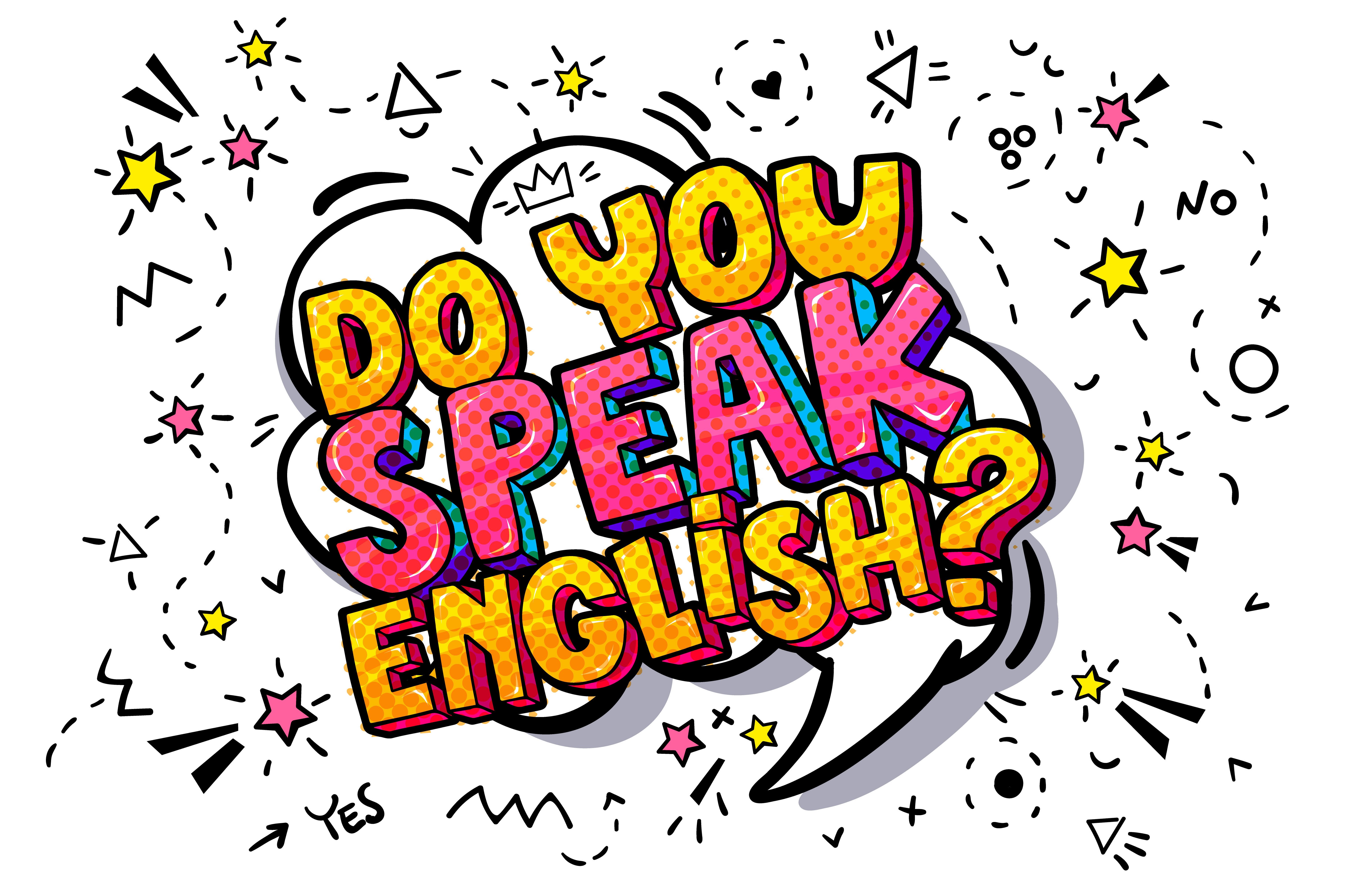 Do you speak good english. Поп арт. Поп арт клипарт. Speak в английском. English is fun картинки.